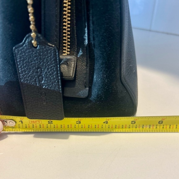 Coach black leather classic shoulder bag, chain and leather strap, gently used - Picture 8 of 8